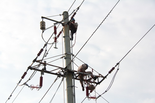 國(guó)網(wǎng)霞浦供電公司加裝線路避雷器，保障兩節(jié)期間電網(wǎng)可靠性