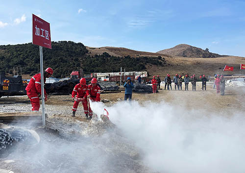 中國安能第二工程局四川涼山項目部開展防火、防汛、防地質(zhì)災害綜合演練