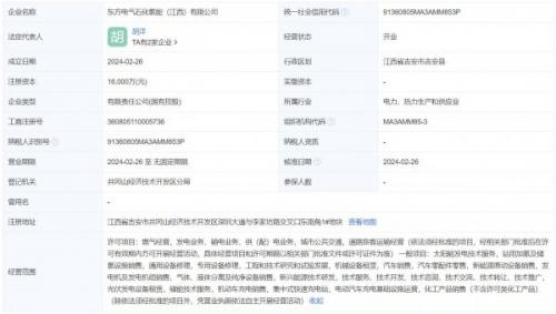 注冊資本1.6億元 東方電氣、中石化在江西成立氫能公司